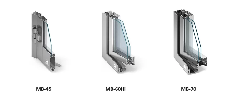 Okna aluminiowe Łódź - systemy MB-45 MB-60Hi MB-70