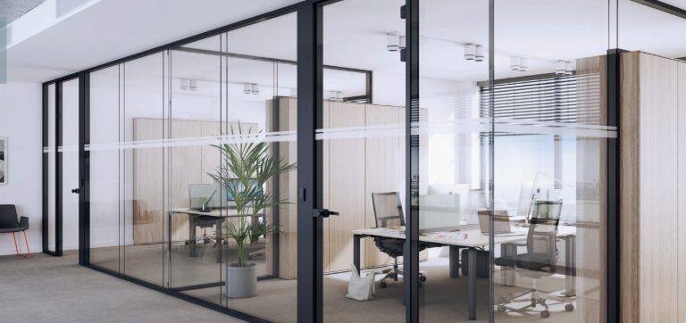 Aluminiowe szklane ścianki działowe MS Aluminium Łódź Zdjęcie poglądowe