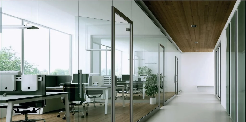 Aluminiowe szklane ścianki działowe MS Aluminium Warszawa - zdjęcie poglądowe W2