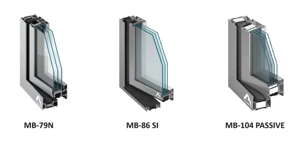 Okna aluminiowe Warszawa Systemy MB-79N, MB-86 SI, MB-104 PASSIVE
