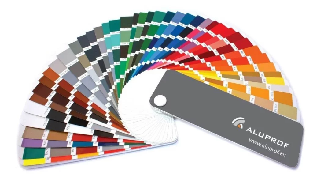 Okna aluminiowe kolory z palety RAL Wzornik kolorów