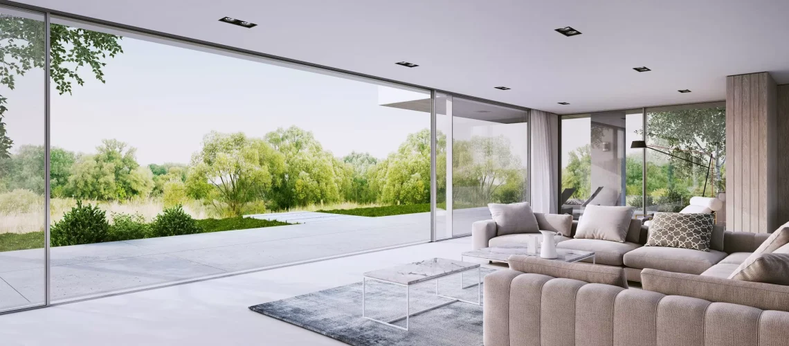 Okna przesuwne Warszawa Okna aluminiowe tarasowe i balkonowe Produkcja i montaż MS Aluminium Zdjęcie poglądowe W